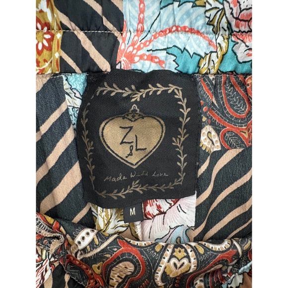 Z&L Europe Patchwork Floral Paisley Wide Leg Pants Festival Boho Indie Fairycore - Picture 7 of 8